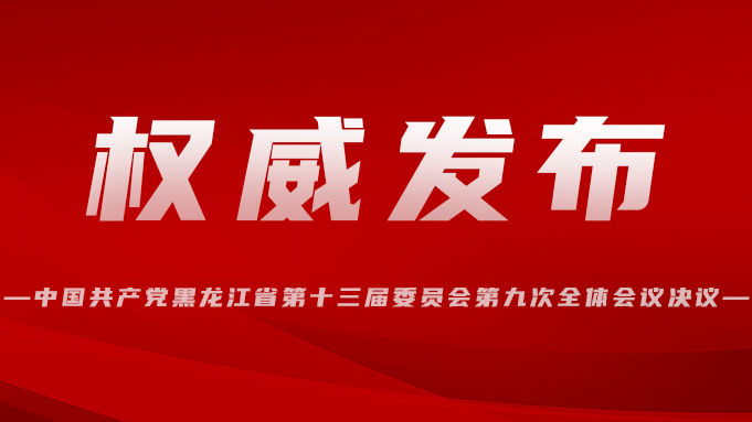 中國共產黨黑龍江省第十三屆委員會第九次全體會議決議